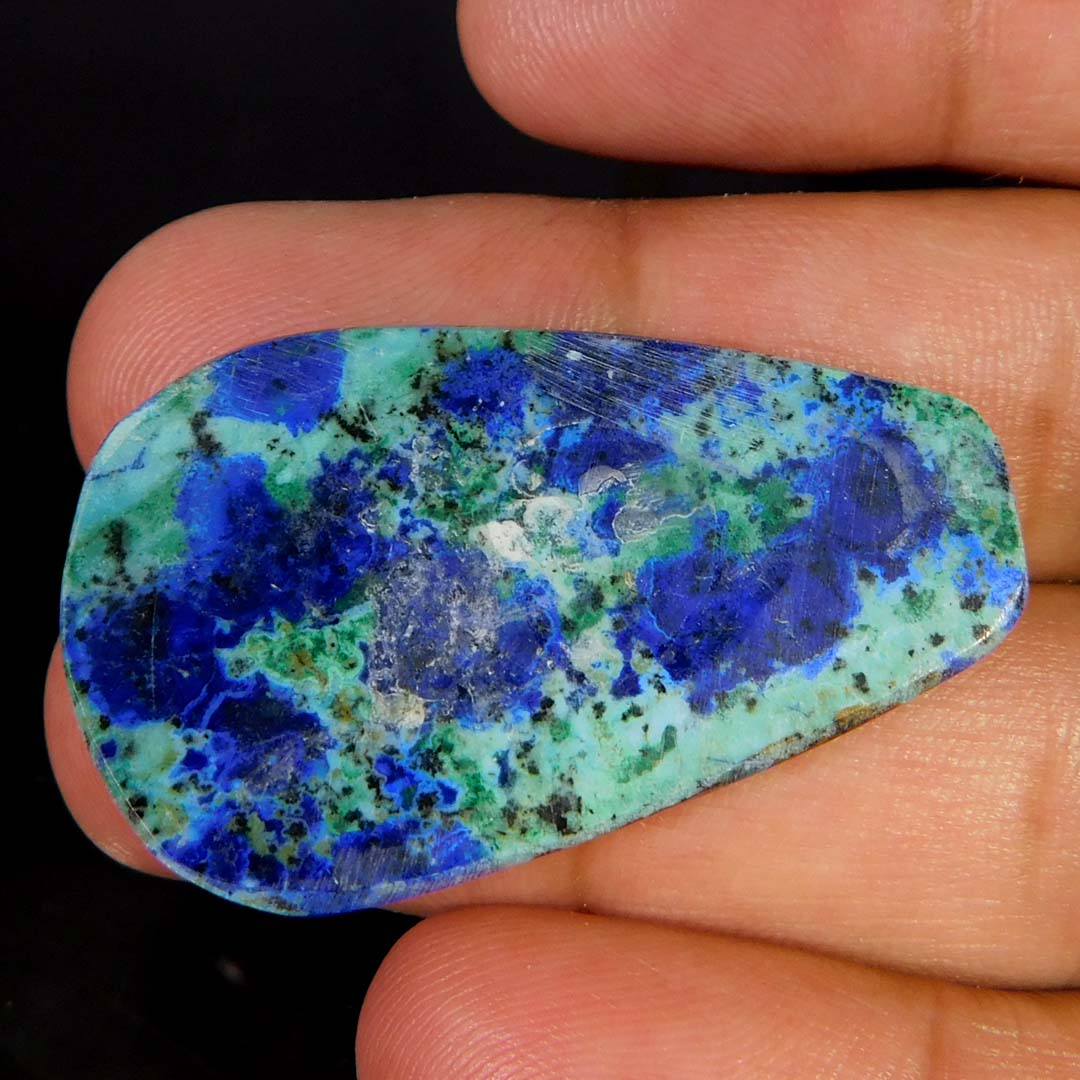 Natural Amazing Bluebird Azurite Fancy Cabochon 47.10Cts. Reiki Healing Gemstone - Imagen 2 de 3