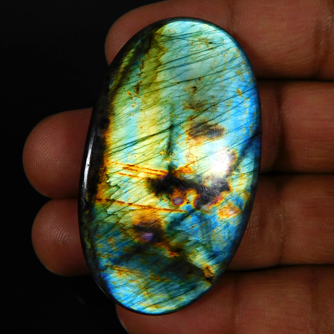 Wholesale 103.50Cts. Natural Marvellous Flash Labradorite Oval Cabochon Gemstone